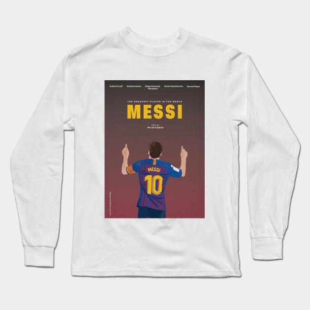 Leo Messi 10 FC Barcelona Long Sleeve T-Shirt by Zigg Zagg Apparel